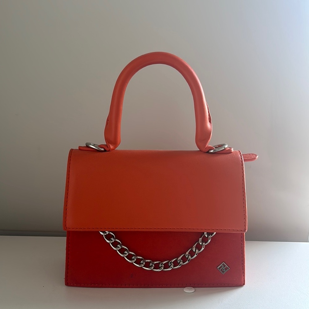 Elegant Orange and Red Handbag